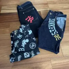 Yankees デニム　3点セット　HIPHOP ダンス