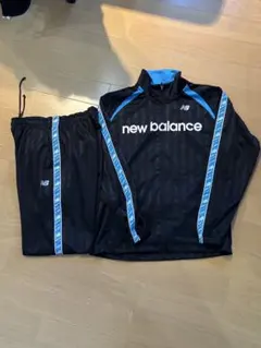 new balance ジャージセット Lサイズ 黒/青
