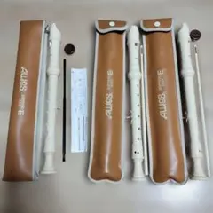 新品☆AULOS ソプラノリコーダー G302A ホワイト ケース・備品付き