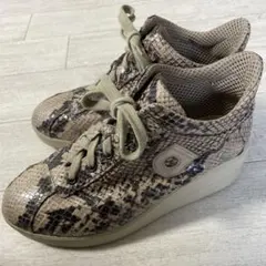 美品！agile by RUCOLINE パイソン ウェッジソール