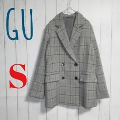 ジーユー  ジャケット チェック S オフィスカジュアル