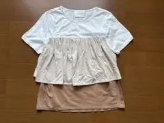 CLOCHE 切り替え ティアード 半袖Tシャツのサムネイル
