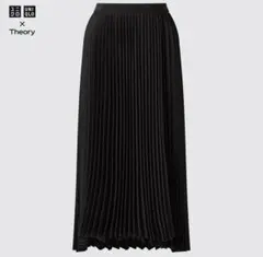 値引中★【美品】UNIQLO × Theory 黒 プリーツロングスカート