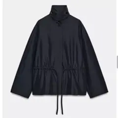 ZARAネイビー ドローストリングジャケット