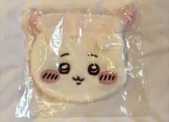 ちいかわ　おかお巾着　ポーチ　ハチワレ