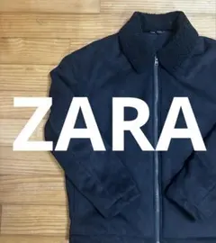 ZARA フェイクスエードジャケット Lサイズ相当(えりボア着脱可)