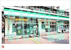 【漫画絵】【A4】【コンビニ_F_外観④】【カラー】【送料無料/即日発送】