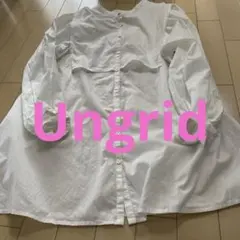 Ungridアングリッドヨークデザインノーカラーシャツ♪