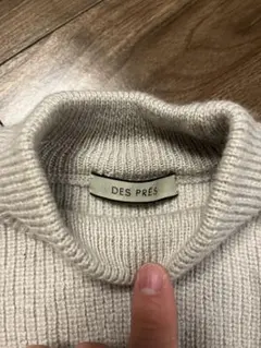 DES PRÉS(デプレ)グレー タートルネック セーター