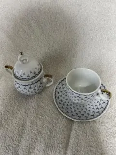 **【希少】ハッコウジャパン シュガーポット＆コーヒーカップ3点セットレトロ