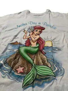 00s リトルマーメイド　アリエル　ラメ　Tシャツ