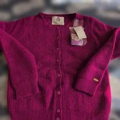【未使用品】Té chichi & MAZET カーディガン M　プラム色