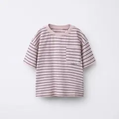 ZARA ボーダー 半袖 Tシャツ ポケット付きのサムネイル