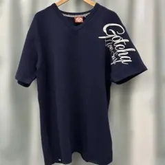 Gotcha ネイビー Vネック Tシャツ
