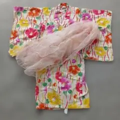 花柄 浴衣 100cm