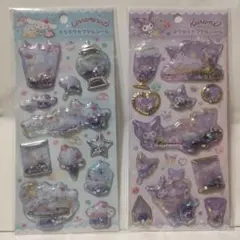 値下げ☆キラキラカプセルシール☆2枚セット☆シナモロール☆クロミ☆サンリオ
