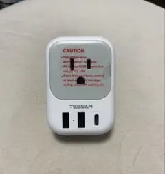TESSAN BFタイプ海外変換プラグ USBポート付き