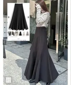 ハイウエストロングフレアスカート[gc190] GRL グレイル