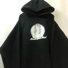 GILDAN ギルダン 女性プリント スウェット パーカー L 黒 古着