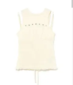 andmary Ami shirring logo tops ホワイト - メルカリ