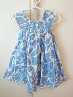 【美品】NEXT キュロットワンピース 98 100 水色 花柄 女の子 夏