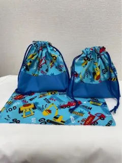 ハンドメイド　お弁当袋　マット　3点セット　巾着　入園　入学