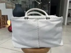ボッテガヴェネタ　ボストンバッグ　ホワイトレザー　美品