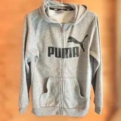 美品✨150cm ジップアップ パーカーPUMA プーマ デカロゴ