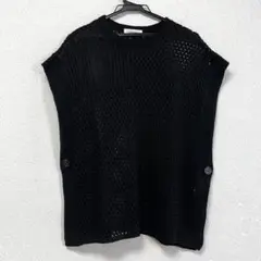 極美品　Amourire ブラック ニットベスト　M ベスト　トップス　黒