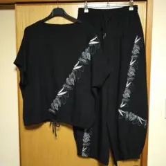 ブラック パンツセットアップ