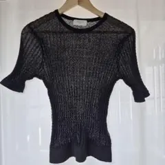 OPAQUE.CLIP 半袖 シアー Tシャツ ブラックのサムネイル