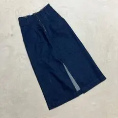 w closet ＊ フロントジップ デニムロングスカート インディゴ (F)