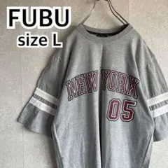 FUBU ビッグサイズ フットボール ゲームシャツデザイン tシャツ グレーのサムネイル