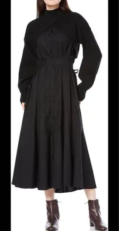 スナイデル　snidel ショートニットレイヤードワンピース