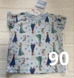 ディズニー　アナと雪の女王Tシャツ　90サイズ　メッシュ