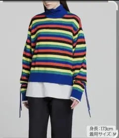 ユニクロ×JW配色 アンダーソン オーバーサイズタートルネックニット新品