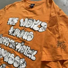 1*様 old stussy メキシコ製 レア コラボ 希少XL オレンジ