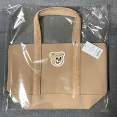 FEILER オールドテディ ワッペントートバッグ L ベージュ