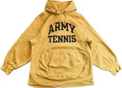 オリジナル80sビンテージチャンピオンリバースウィーブ染み込みARMYフーディー