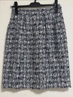 ミッシュマッシュ　ツイード　スカート　ブルー