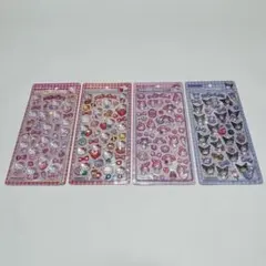 4セット サンスター ボンボンドロップシール ハローキティ マイメロディ クロミ