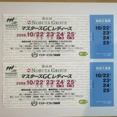 第24回マスターズGCレディースの招待券2枚