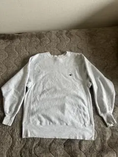 チャンピオン　90s リバースウィーブ　目あり　グレー　刺繍タグ