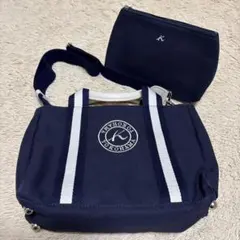 【いちご大福様専用】キタムラ キャンバストートバッグ帆布トート ネイビー 白