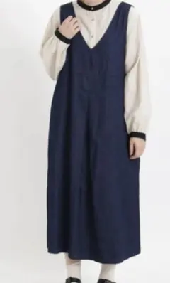 サマンサモスモス　2way着回し力アップデニムジャンスカ　　　ブルー