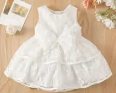 ホワイトレースベビードレス80センチ　SHEIN