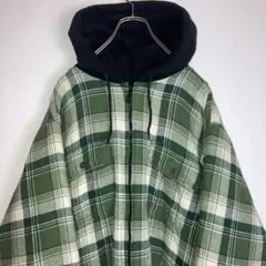 puritanピューリタン☆フード次ネルシャツ フリースジャケット90s