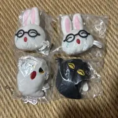 メガネうさぎのガチャガチャセット4体