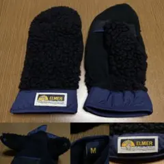ELMER ミトン 手袋 フリース ボア 黒紺 ブラック ネイビー グローブ
