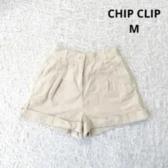 【チップクリップ】コーデュロイ　ショートパンツ　アイボリー　カジュアル　М